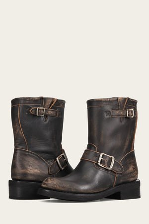 Viv Short Engineer - Distressed Black - Pair