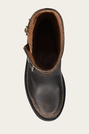 Viv Short Engineer - Distressed Black - Top Down