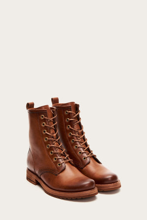 Frye veronica combat red sales clay