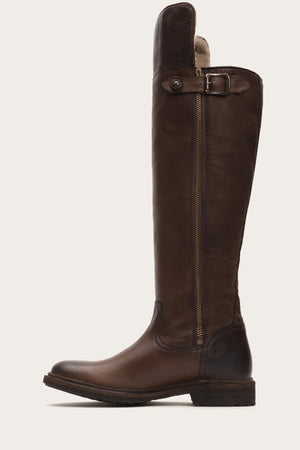 Frye mara button shearling top
