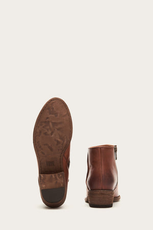 Frye carson hotsell piping bootie cognac