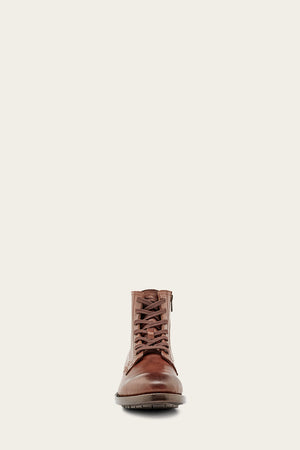 Bowery Lace Up - Brown - Front
