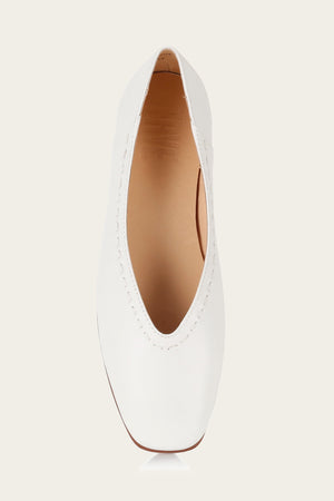 Claire Flat - White - Top Down