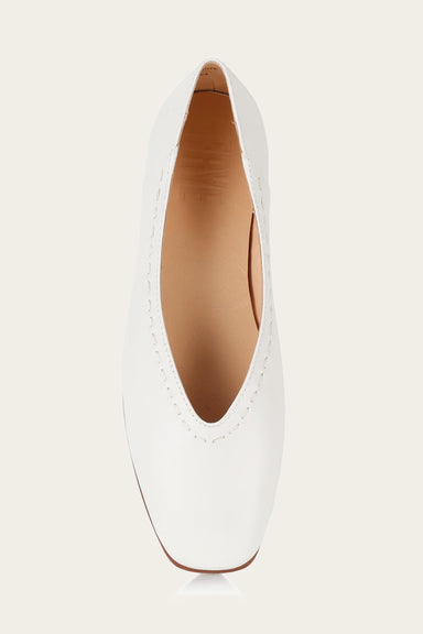 Claire Flat - White - Top Down