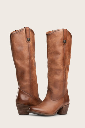 Jackie Button - Cognac - Pair
