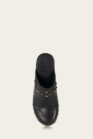Jessica Studded Clog - Black - Top Down