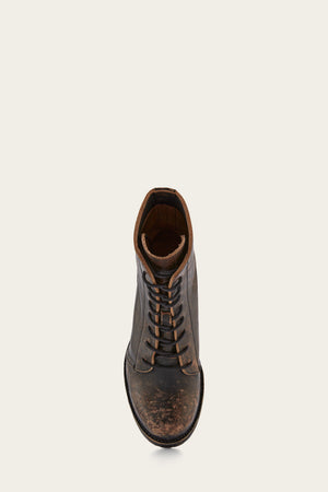 Karen Combat - Antiqued Black - Top Down