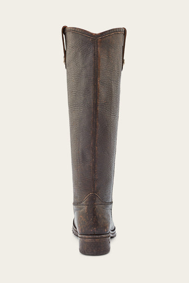 Melissa Double Sole Button Lug Tall - Antiqued Black - Back