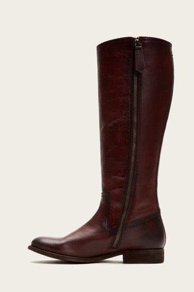 Melissa Inside Zip Tall - Mahogany - Inside