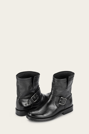 Frye short leather best sale boots