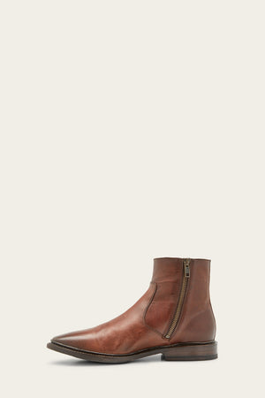 Frye austin inside zip cognac sale