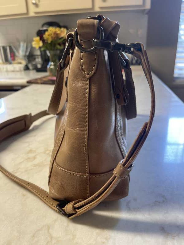 Frye mel leather satchel cheap