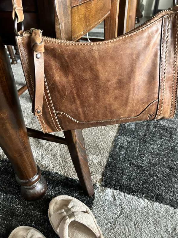 Frye Melissa Zip Leather Crossbody Bag