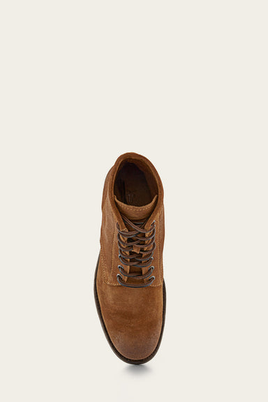 Tyler Lace Up - Tan Suede - Top Down