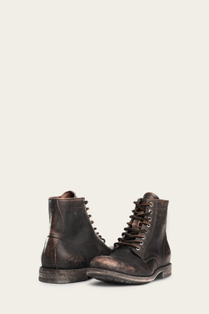 Tyler Lace Up - Antiqued Black - Pair