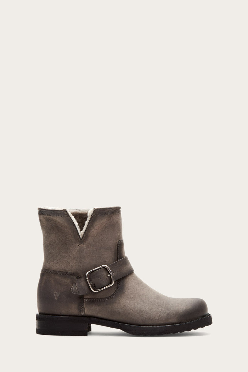 Veronica Shearling Bootie - Grey - Outside